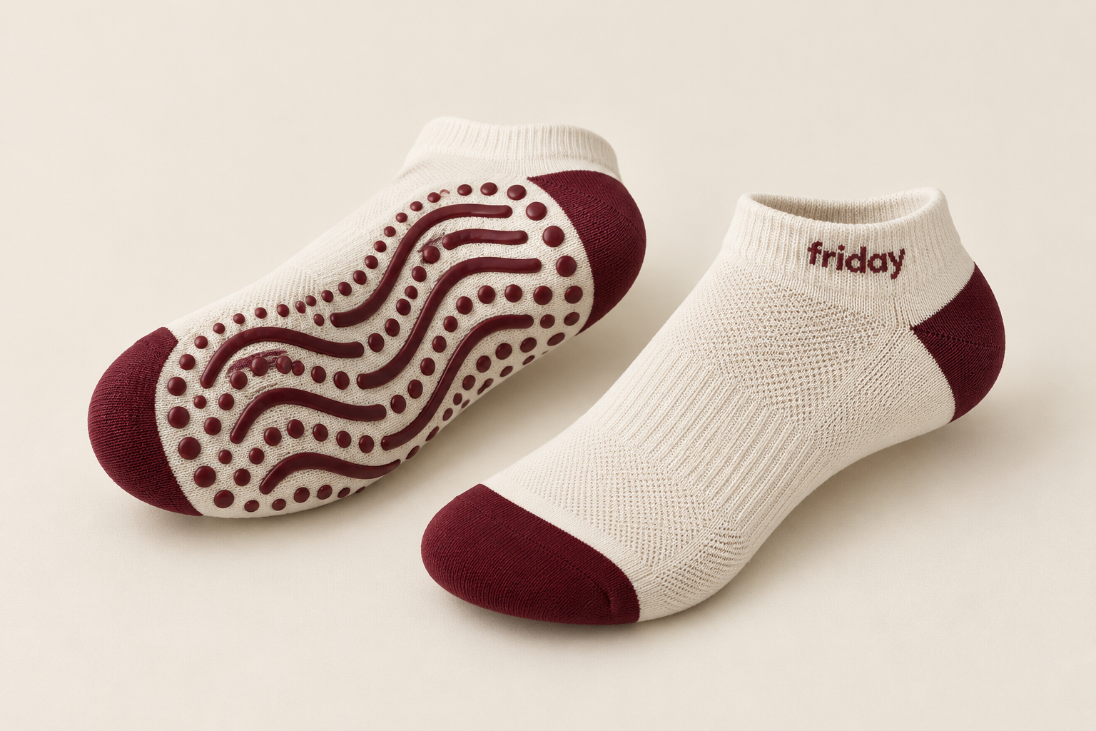 Friday activity grip socks with a patterned sole for aqua parks and active play